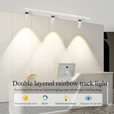 Aluminum LED Track Light 3 Color Rainbow Hill Spotlight - Hans Lumiere