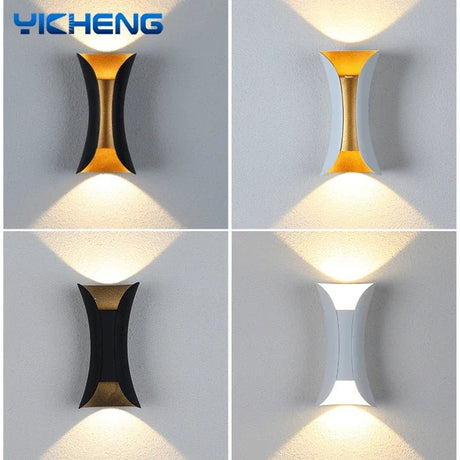Aluminum LED Wall Sconce 12W, IP65 Waterproof Outdoor Indoor Light - Hans Lumiere
