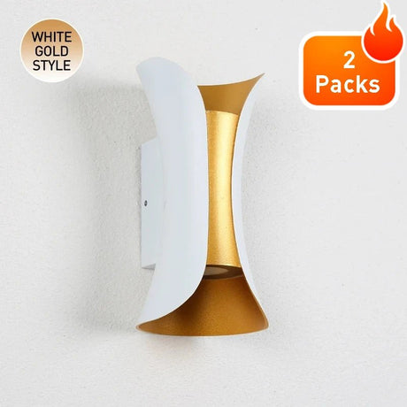 Aluminum LED Wall Sconce 12W, IP65 Waterproof Outdoor Indoor Light - Hans Lumiere