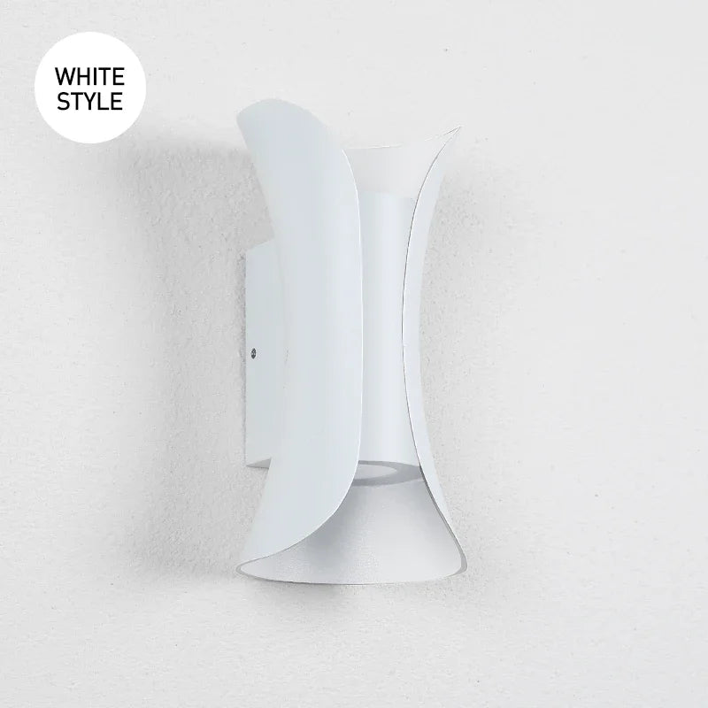 Aluminum LED Wall Sconce 12W, IP65 Waterproof Outdoor Indoor Light - Hans Lumiere