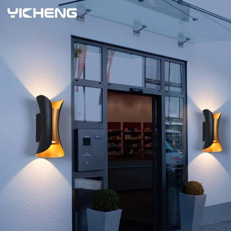 Aluminum LED Wall Sconce 12W, IP65 Waterproof Outdoor Indoor Light - Hans Lumiere