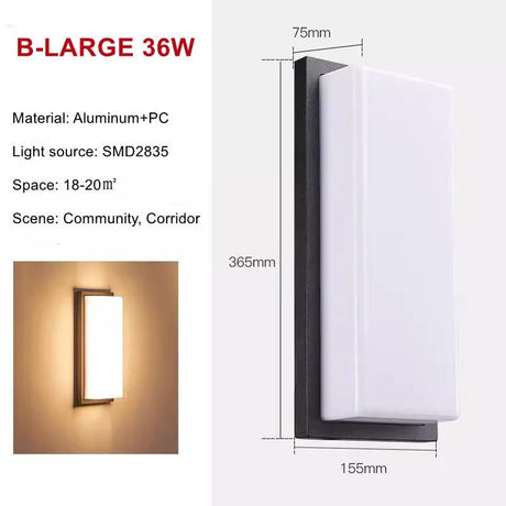 Aluminum Outdoor Wall LED Lighting Fixture - Hans Lumiere
