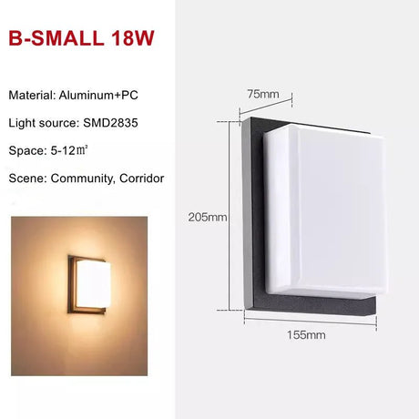 Aluminum Outdoor Wall LED Lighting Fixture - Hans Lumiere
