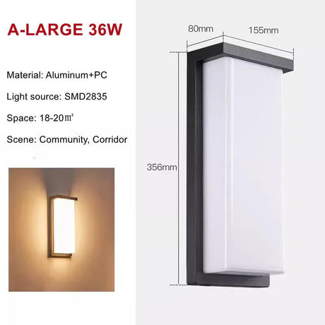 Aluminum Outdoor Wall LED Lighting Fixture - Hans Lumiere