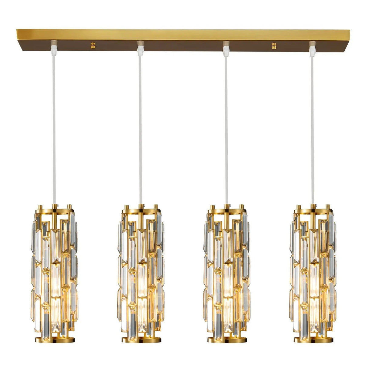 American Luxury Crystal Iron Dropping Pendant Lamp - Hans Lumiere