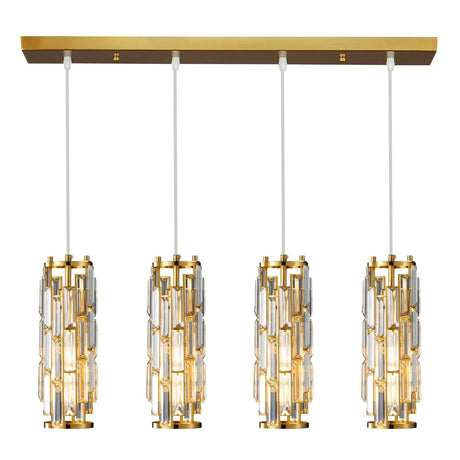 American Luxury Crystal Iron Dropping Pendant Lamp - Hans Lumiere