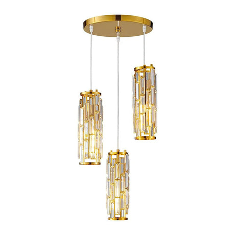 American Luxury Crystal Iron Dropping Pendant Lamp - Hans Lumiere