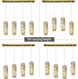 American Luxury Crystal Iron Dropping Pendant Lamp - Hans Lumiere