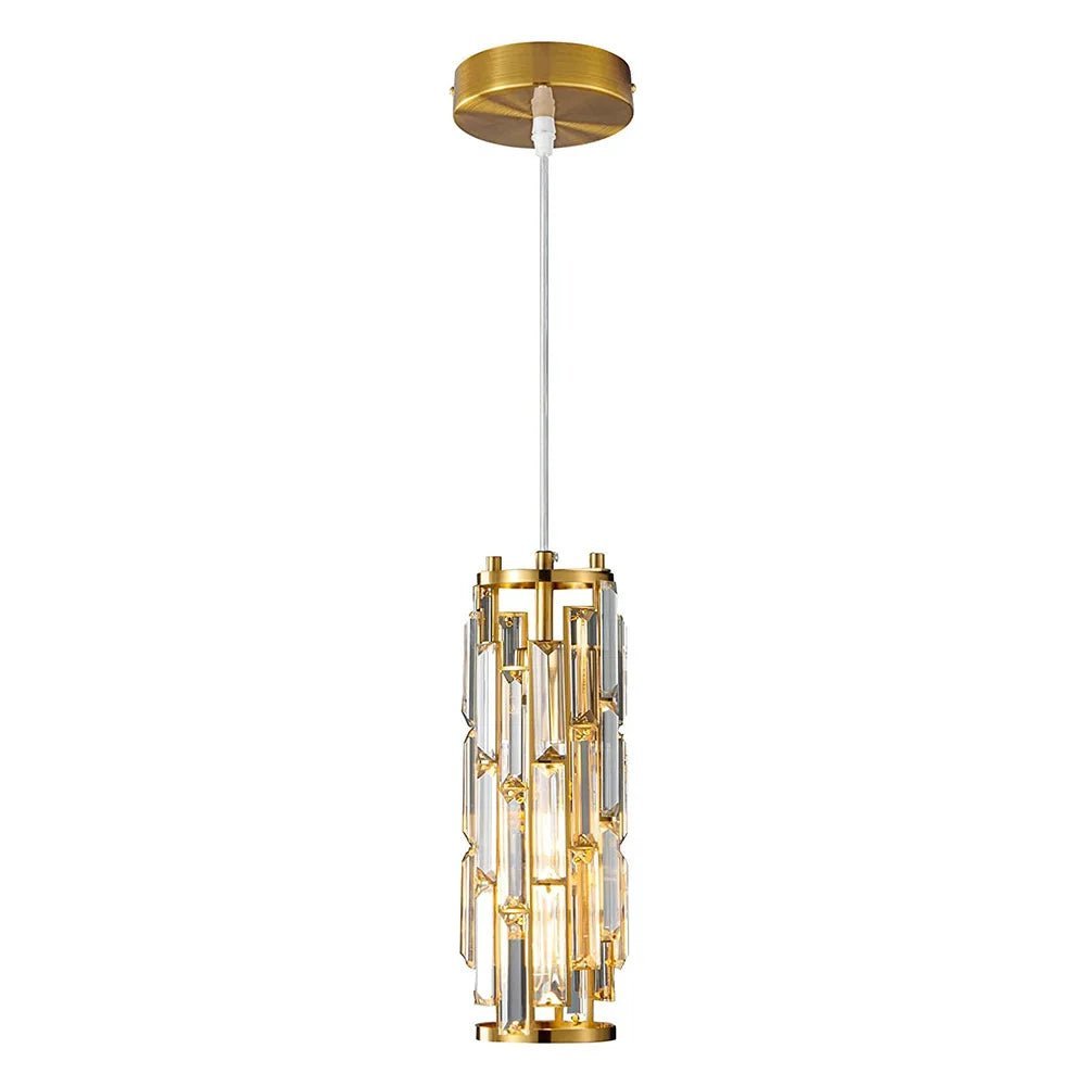 American Luxury Crystal Iron Dropping Pendant Lamp - Hans Lumiere