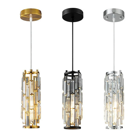 American Luxury Crystal Iron Dropping Pendant Lamp - Hans Lumiere