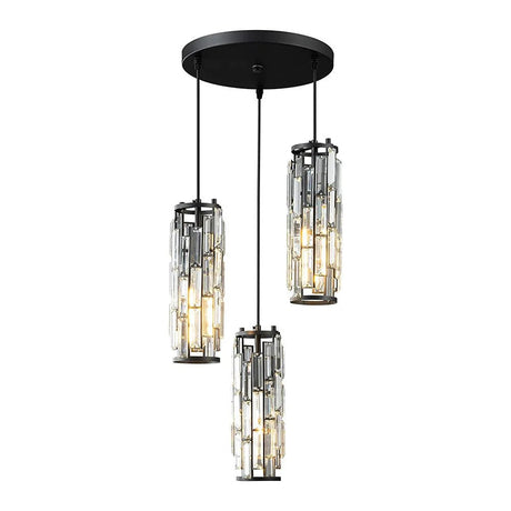 American Luxury Crystal Iron Dropping Pendant Lamp - Hans Lumiere