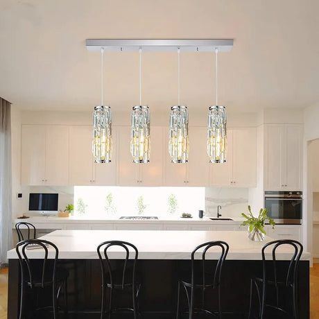 American Luxury Crystal Iron Dropping Pendant Lamp - Hans Lumiere