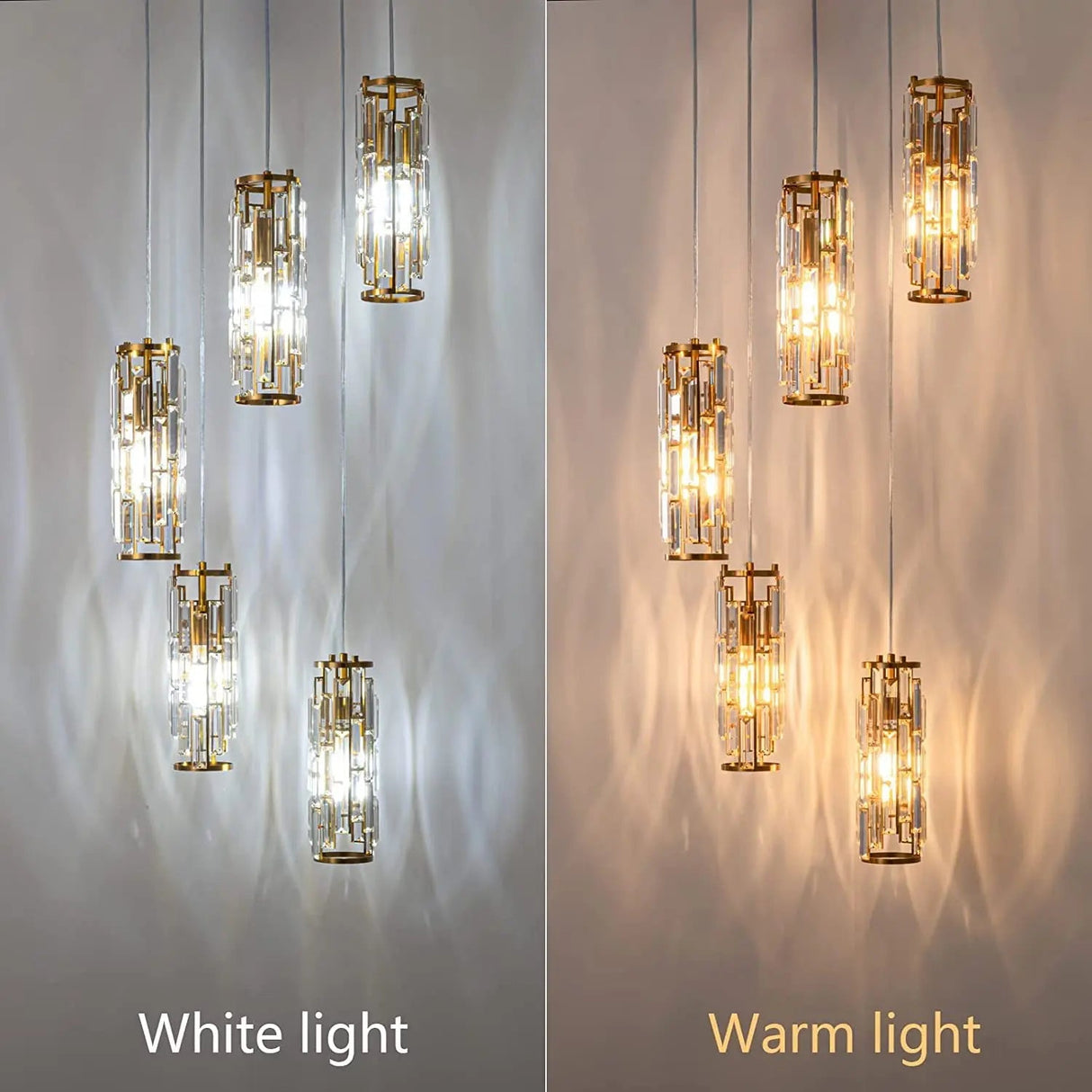 American Luxury Crystal Iron Dropping Pendant Lamp - Hans Lumiere