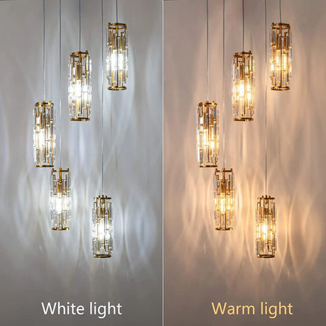 American Luxury Crystal Iron Dropping Pendant Lamp - Hans Lumiere
