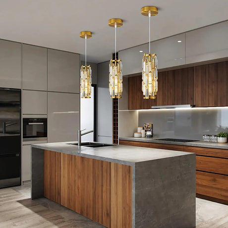American Luxury Crystal Iron Dropping Pendant Lamp - Hans Lumiere