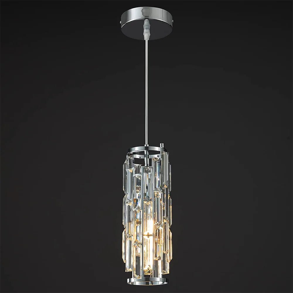 American Luxury Crystal Iron Dropping Pendant Lamp - Hans Lumiere
