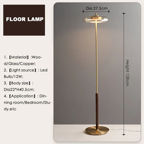 American Luxury Glass Mushroom Gold Copper Table Lamp - Hans Lumiere
