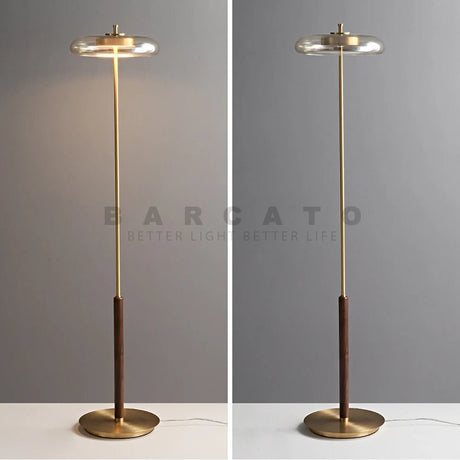 American Luxury Glass Mushroom Gold Copper Table Lamp - Hans Lumiere