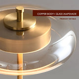 American Luxury Glass Mushroom Gold Copper Table Lamp - Hans Lumiere