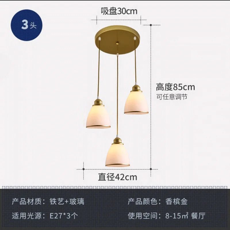 American Retro Ceiling Chandelier - Hans Lumiere