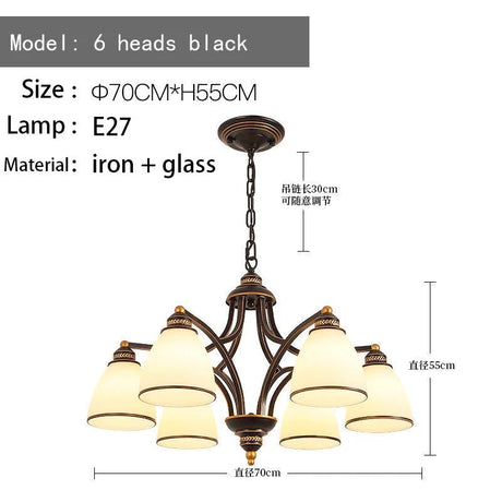 American Retro Ceiling Chandelier - Hans Lumiere