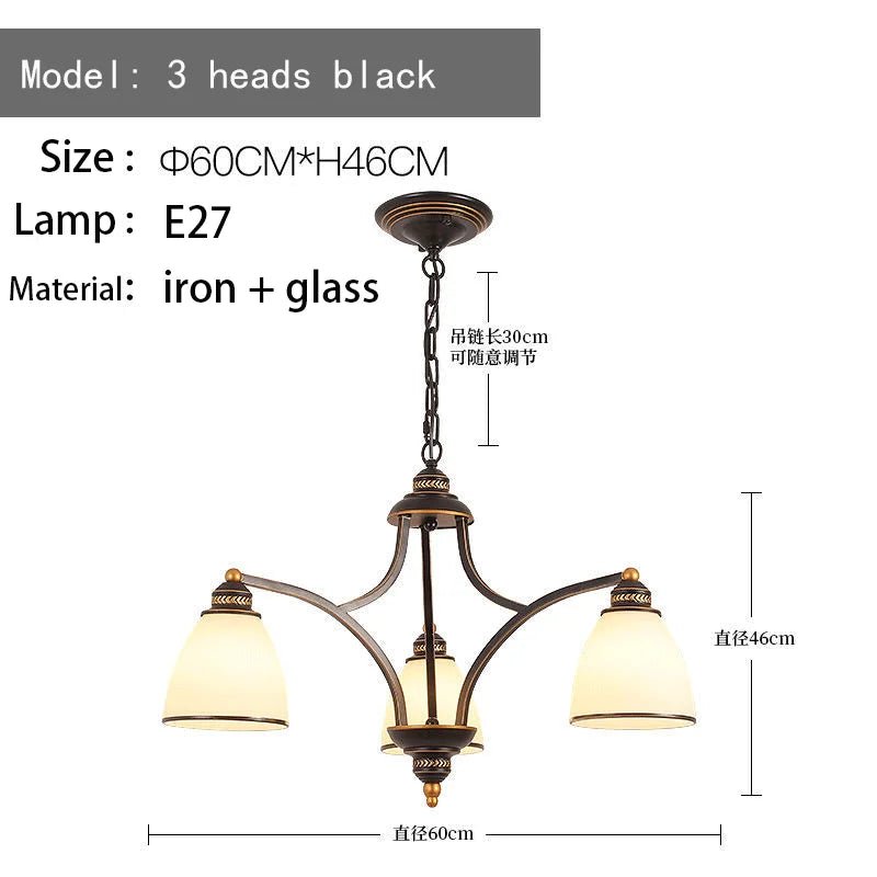 American Retro Ceiling Chandelier - Hans Lumiere