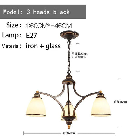 American Retro Ceiling Chandelier - Hans Lumiere