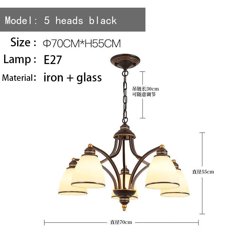 American Retro Ceiling Chandelier - Hans Lumiere