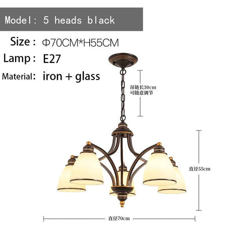 American Retro Ceiling Chandelier - Hans Lumiere