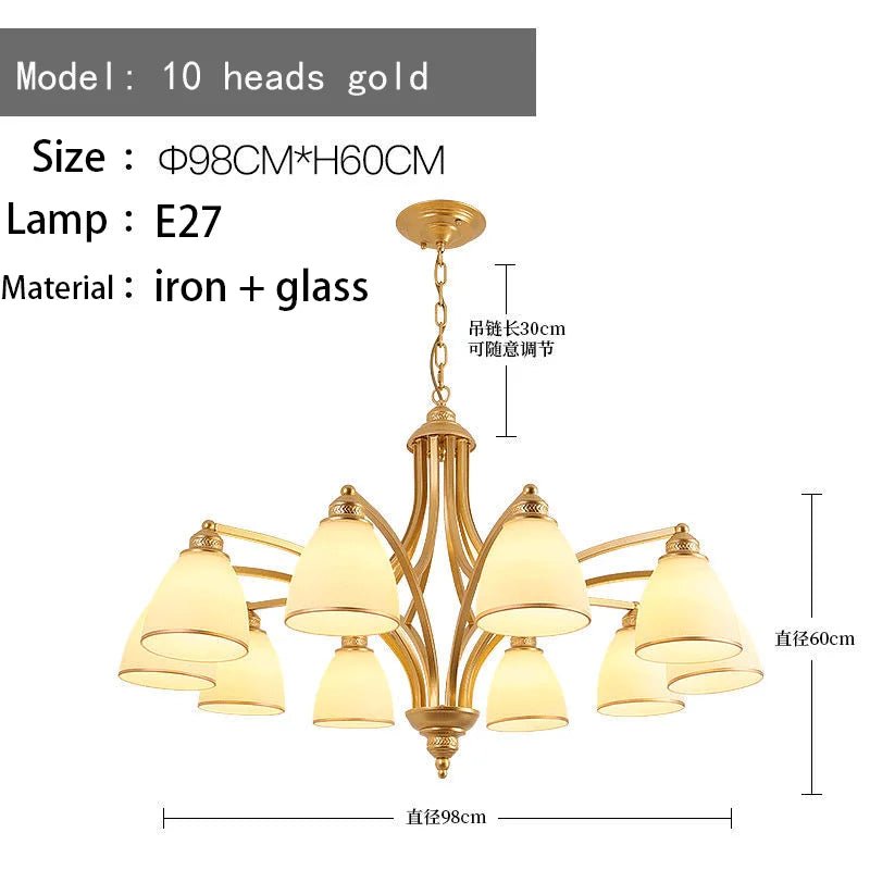 American Retro Ceiling Chandelier - Hans Lumiere