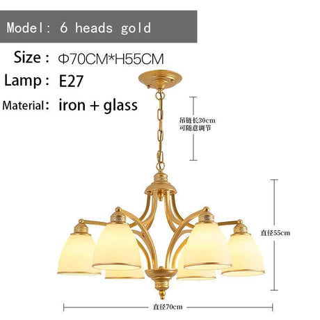 American Retro Ceiling Chandelier - Hans Lumiere