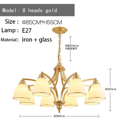 American Retro Ceiling Chandelier - Hans Lumiere
