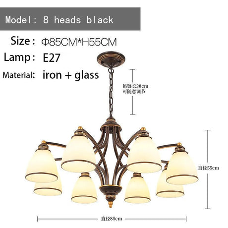American Retro Ceiling Chandelier - Hans Lumiere