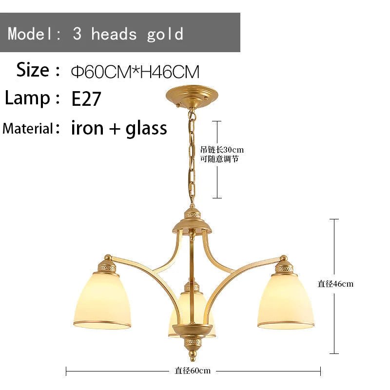 American Retro Ceiling Chandelier - Hans Lumiere