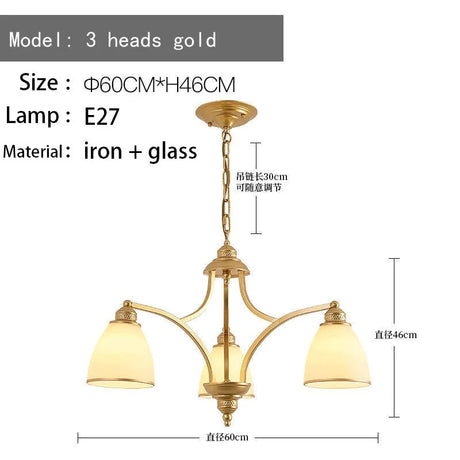 American Retro Ceiling Chandelier - Hans Lumiere