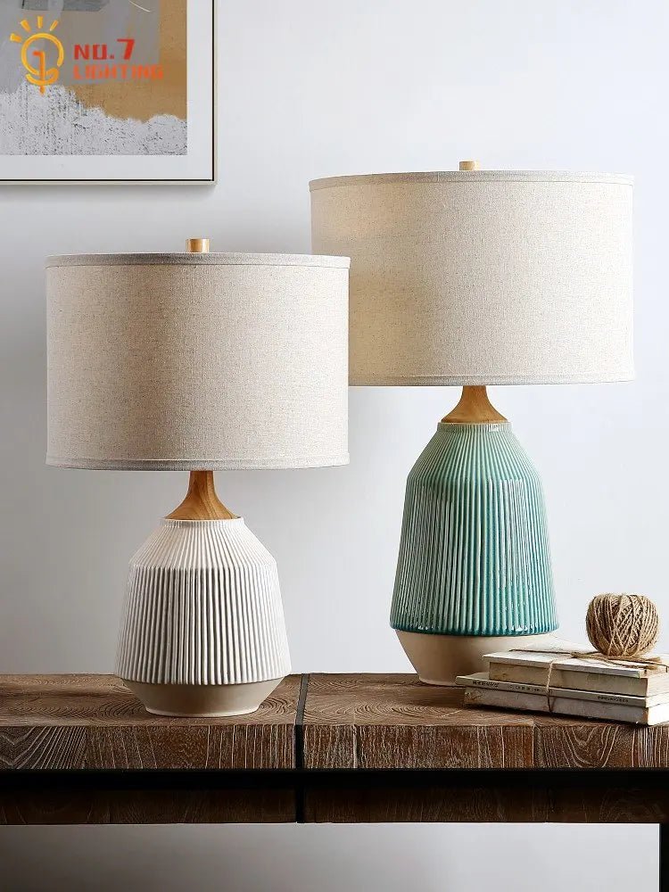 American Retro Ceramic Decorative LED Table Lamp - Hans Lumiere