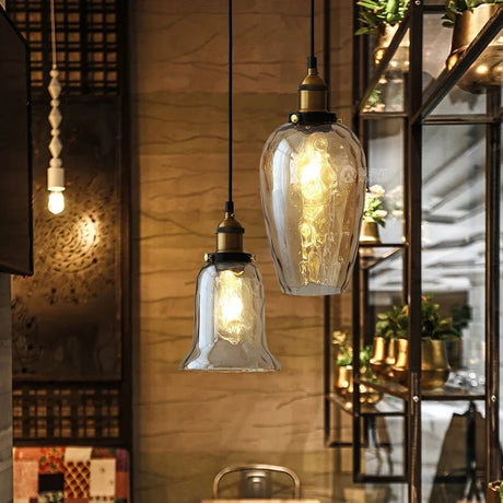 American Retro Industrial Style Glass Chandelier - Hans Lumiere