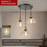 American Retro Industrial Style Glass Chandelier - Hans Lumiere