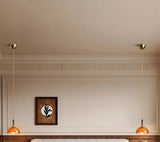 American Retro Pendant Light — Orange Acrylic Cafe & Bar Fixture - Hans Lumiere