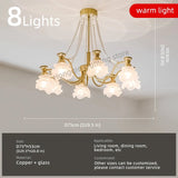 American-Style Copper and Glass LED Chandelier for Living Room and Dining Room - Hans Lumiere
