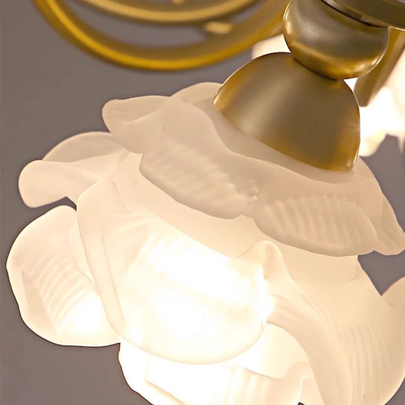 American-Style Copper and Glass LED Chandelier for Living Room and Dining Room - Hans Lumiere