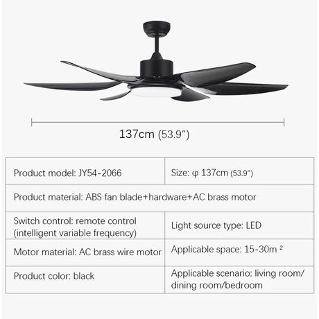 American Style Nordic LED Ceiling Fan With Remote Control - Hans Lumiere
