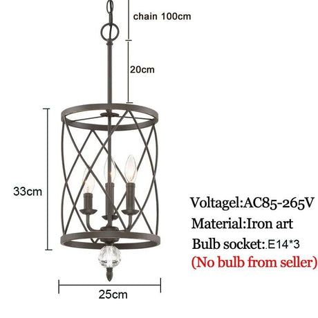 American Vintage Bird Cage Chandelier - Hans Lumiere