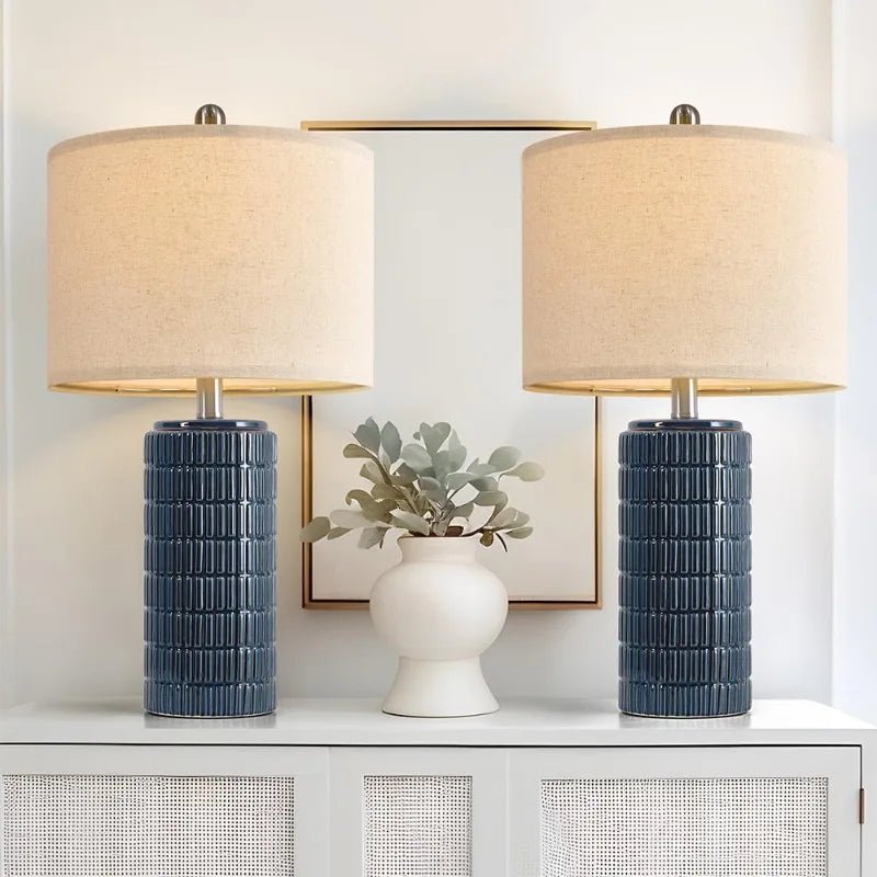 American Vintage Fabric Art Desk Lamp - Hans Lumiere