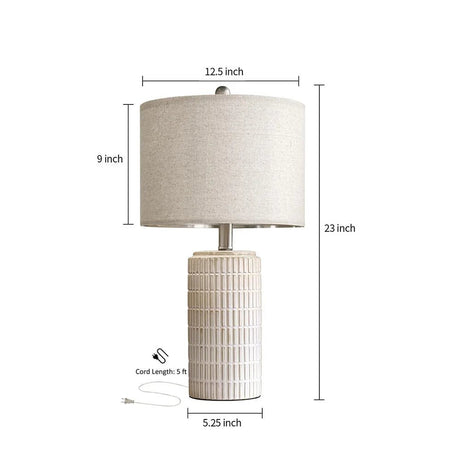 American Vintage Fabric Art Desk Lamp - Hans Lumiere