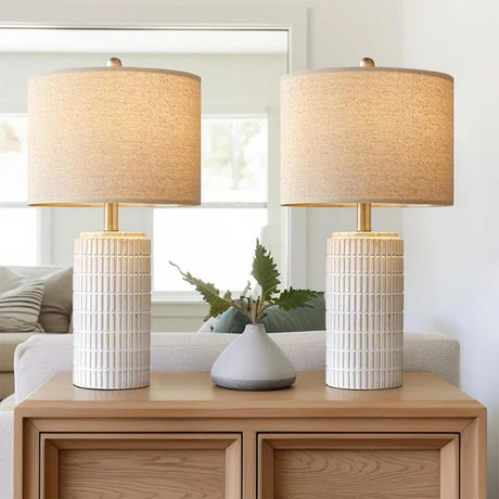 American Vintage Fabric Art Desk Lamp - Hans Lumiere