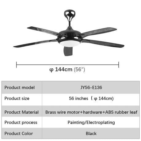 American Vintage LED Fan Light With Remote Electric - Hans Lumiere