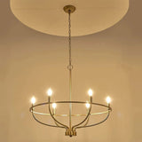 American Vintage Luxury Round Candle Iron Ceiling Chandelier - Hans Lumiere