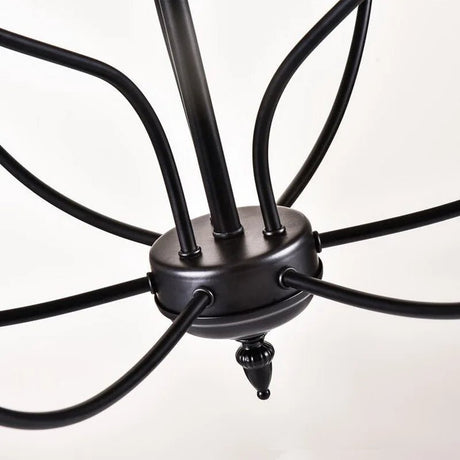 American Vintage Shaped Iron 9 Candle Chandelier - Hans Lumiere
