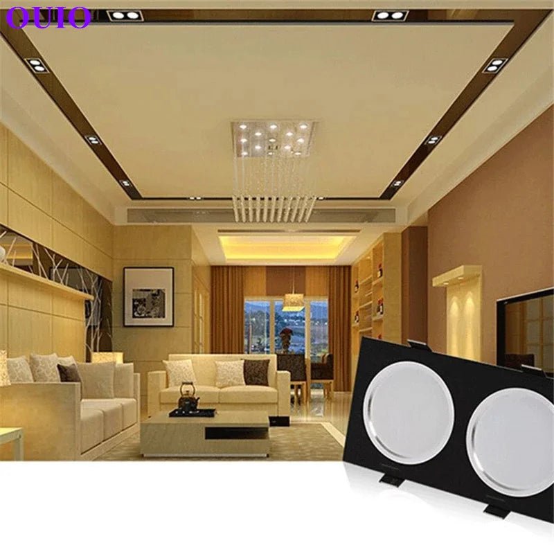 Anti-Glare Recessed LED Downlight - Dimmable COB Ceiling Spotlight (14W-24W) - Hans Lumiere